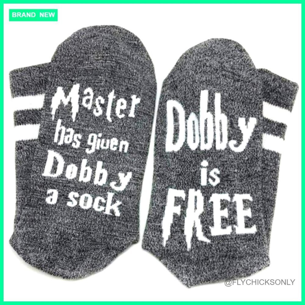 Unisex Novelty Crew Socks, Knitted Dobby Quote, Combed Cotton
